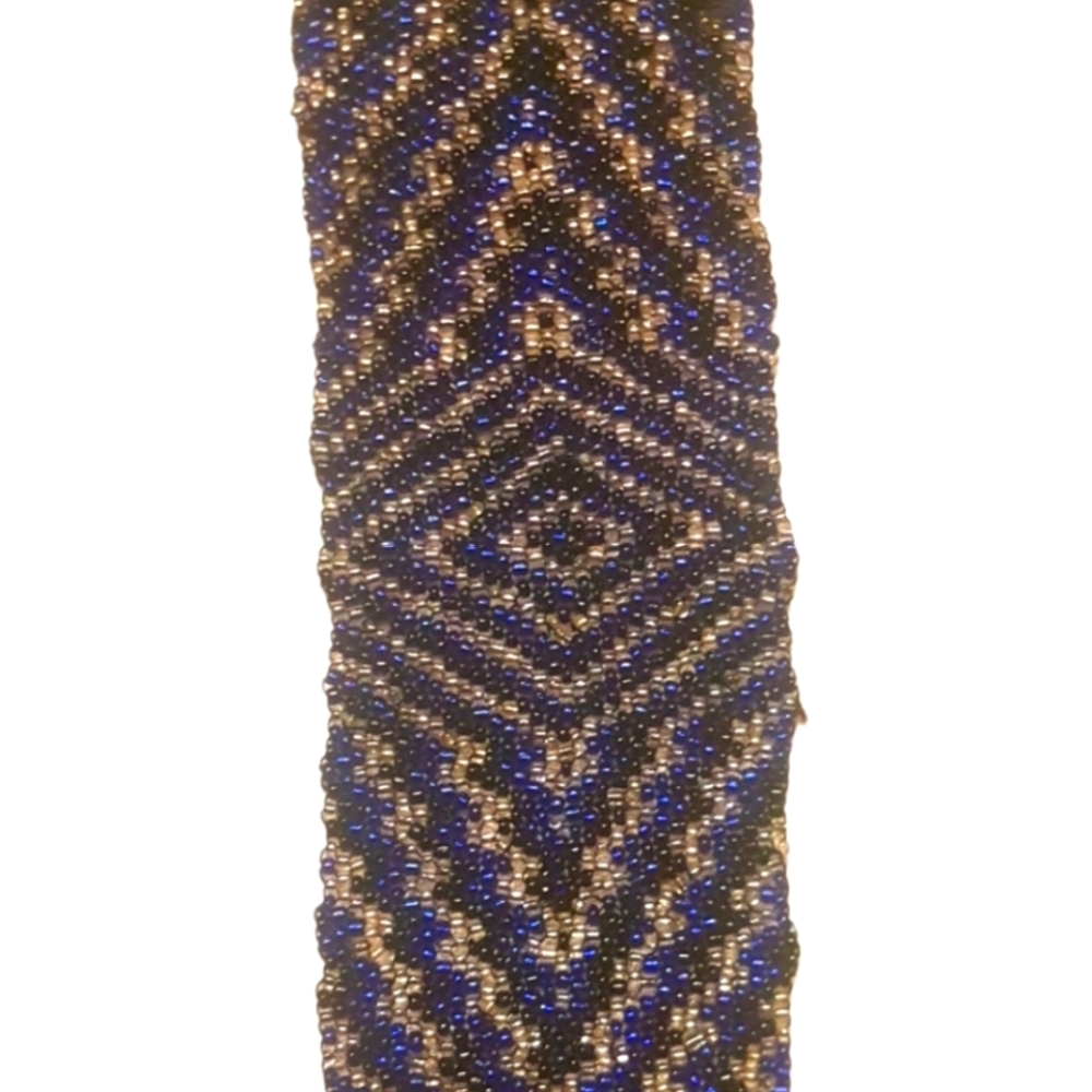💙 Trippy Ripple Glass Beaded Bracelet